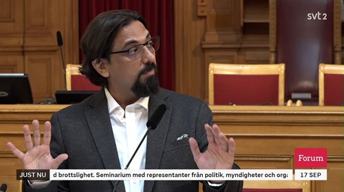 Amir Rostami i riksdagen